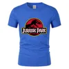 Mens Casual Tops Tshirt Jurassic Park Europeu AMAN estilo algodão Camise