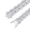 Лучший качественный скрепленный зажим Bone Cuban Link Bracelet Brangle для мужчин Женщины Золотая Теннис Бордруб