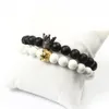 2pcs/set New Beaded Bracelet Men And Women Crown Macrame Wedding Style Charm Bracelets & Bangles Accessories Gift