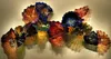 Colored Lamps Plate Arts for Home Decoration Contemporary Fixtures Murano Flower Glass Hanging Plates Wall Art