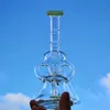 2020 Showerhead Water Pipes Recycler Percolator Water Glass Bongs Sidecar 14mm Female Joint With Bowl Oil Dab Rigs