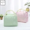 Bag Organizer XZP Thermal Lunch Bags Fresh Pink Cherry Tote Polyester Peach Skin Portable Butterfly Convenient1