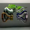 Glaspfeifen Rauchen geblasener Wasserpfeifen Herstellung mundgeblasener Bongs Klassisches Mischfarbenglas S Wok 10 mm