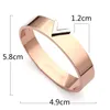 1 2 mm breites Luxusschmuck Edelstahl Pulseira Brand Armband Armreifen 18K Gold Silber Roségold plattiert V -Armband für Frauen Männer 287i