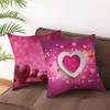 Rouge Saint Valentin taie d'oreiller peau de pêche housse de coussin Happy Valentines Day coeur rouge taie d'oreiller mariage taie d'oreiller décor à la maison