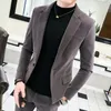 Autumn gold velvet small suit men's youth Korean version slim top handsome business casual suit trend groom wedding coat333J