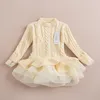 Vieeolove Mädchen Babys Spitze Tutu Pullover Kleider Kinder Kinder Kleidung 2021 Neue Herbst Winter Langarm Weihnachten Prinzessin Dres199M