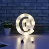LED Marquee Night Light Indoor Wall Light Up Kid Gift White Plastic Letter Sign Alphabet Lamp Symbol Night Light