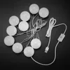 USB LED 12V Makeup Lamp 10 Bulbs Kit för toalettbord Stepless Dimable Vanity Mirror Light 8W1351634