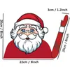 Kerstdecoratie Verwijderbare Auto Sticker 3D Creatieve Cartoon Santa Claus Auto Achterruit Windscherm Voertuig Venster Wisser Decal Sticker BC VT1193