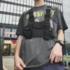 Borsa Harness tasca sul petto casuale tattico strada sacchetto della maglia del sacchetto funzionalità dell'anca multi-pocket vita degli uomini regolabile