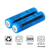 Pack de 2 batteries Li-ion rechargeables 3.7V 11.1W BRC 18650, 3000mAh, pour lampe de poche, torche, stylo Laser + 2 chargeurs universels