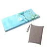 Tapis de Yoga de voyage Portable léger 1.5mm d'épaisseur coloré imprimé daim caoutchouc naturel pliable tapis de Yoga de voyage avec sac de transport