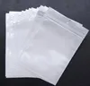 CLEAR + WHITE PEARL Plast Poly Opp Packing Zipper Zip Lock Retail Package PVC väska Många storlekar tillgängliga