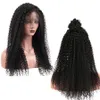 kinky 곱슬 레이스 프론트 가발 360 레이스 정면 가발 아기 머리카락과 젖은 머리카락 젖은 인간의 머리 가발 (18inch)
