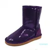 Vendita calda-Nuove donne Moda glitter paillettes Stivali da neve STIVALI Scarpe invernali Nero Blu viola dorato Argento 6 colori scegli