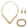 Gold Color Dubai Jewellery Set Turkish Egyptian Algeria Moroccan Saudi Jewelry304E