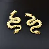 Punk Glänzende Gold Drachen Aussage Ohrringe Für Frauen 2020 Große Übertrieben Firery Drachen Stud Ohrringe Femme Bijoux Schmuck