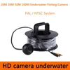 CR-006P PAL NTSC onder watercamera visserijcamera met 12pcs 2W witte LED's 20 tot 100 m kabelcamera - NTSC 100M