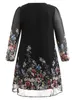Wipalo multi color plus size floral bordado túnica dress primavera verão elegante flor tribal impressão vocation dress vestidos 5xl j190531