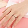 JIAYIQI 925 anillos de plata esterlina Inlay Color Cubic Cubic Zirconia Europea Original Anillo de Moda Mujeres Aniversario Regalo