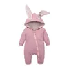 Fall Winter Baby Boy Girl Rabbit Romper Ins Christmas Newborn Big Ear Hooded Warm Jumpsuit Toddler Infant Kid Sleepsuit Overall Cl2121784