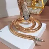 Altın Yılan Kolye Üst Marka Kadınlar İçin Saf Mücevher Yılan kolyeleri kalın kolye ince özel lüks hayvan bilezik bel bandı