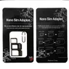 New 4 in 1 Noosy Nano Micro Sim Card Converter Adapter Kit Tools for Samsung Huawei Xiaomi Universal Sim Card Needle with Retail B9961637