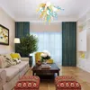 Handgefertigte Lampen, geblasene Kronleuchter, kleine Größe, elegante Kunstdekoration, mehrfarbige LED-Kronleuchter-Leuchte für Wohnzimmer