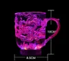 Shiny Creative Acrylic Luminous Water Tea Cup Dragon Pour Water Glowing Colorful Light Induction Cup Button Bakery 4PCS236G