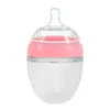 Sensation naturelle nouveau-né biberons Silicone enfant en bas âge bouteille pour alimentation infantile boire bouteille de lait doux 150 ml/180 ml/250 ml C5829