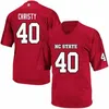 Personaliseer NCAA NC State Wolfpack Any Name S-6XL White Red 9 Bradley Chubb 17 Philip Rivers 16 Russell Wilson College Retro Football Jersey