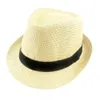 Stingy Brim Hats Summer Solid Straw Hat For Women And Man Beach Fedoras Casual Panama Sun Jazz Caps 6 Colors 60cm1290Z