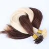 Top qualité humaine indienne remy u tip extensions de cheveux pointe d'ongle cheveux vierges 16 22 couleur ombre t1b gris 200st 200gr lot gratuit