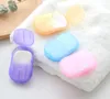 Soap Flakes Portable Health Care Hand Soap Flakes Paper Clean Soaps Sheet Leaves With Mini Case Home Travel Supplies SN41