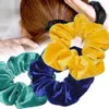 36 قطع / 6 مجموعات سخونة المخملية الفرقة scrunchie مرونة الشعر التعادل أغطية الرأس حبل الكبار butterfiy عقدة اكسسوارات للشعر الفرقة بسيط العلاقات الشعر