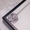 Femme bijoux rose collier haute qualité 925 argent fleur pendentif collier pour femmes amour cadeau livraison gratuite 40-45cm