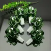 Rura paląca mini hakah szklana bongs kolorowy metalowy kształt zielony gałki gier