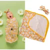 Europa blommor baby muslin swaddle wrap filt wraps filtar plantskola sängkläder handduk baby spädbarn inslagna tyg med huvudband A245