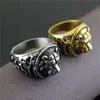 Partihandel- King Style Ring Luxury Designer Jewelry Titanium Steel Lion Head Men's Ring Free Shipping Holiday Present