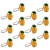 12st säckar charm ananas nyckelring simulering modeharts prydnad handväska hängande bil nyckelring för dekoration nyckelringar kedja