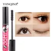Yanqina 4d Leng, då, mascara, ögonfransar, 3D, fiber, lång, svart, ögonfrans, förlängning, vattentät, ögon, makeup, maquiagem