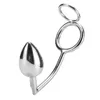 New arrivals Stainless steel Anal hook butt plug with penis cock ring sex toys Metal male female anal dilator masturbator sm banda8740268