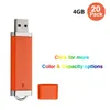 벌크 20 라이터 디자인 4GB USB 2.0 플래시 드라이브 컴퓨터 노트북 썸 스토리지 LED 표시기 멀티 컬러 용 플래시 메모리 스틱 펜 드라이브