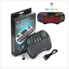 7 Cores Litre -back i8 Mini teclado sem fio 24G Air Mouse Controle remoto Touchpad Backlight com bateria recarregável para Android 8954752