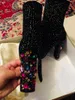 Sıcak Satış-Bling Bling Renkli Kristal Çivili Ayak Bileği Çizmeler Kadınlar için Pist Rhinestone Yüksek Topuklu Botas Bahar Kış Çorap Ayakkabı