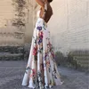 Sukienki z kwiatowym wzorem kobiety lato bez rękawów dekolt w serek Backless Vintage długi Boho Party koktajl Casual luźna plaża różowa sukienka 2019