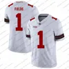 Jam 2019 Ohio State Buckeyes #33 Pete Johnson James Laurinaitis 34 Carlos Hyde 47 Hawk 85 Mike Nugent Pensionerad White Red Black Jersey