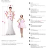 신부 드레스 레이스 아플리케 구슬의 우아한 쉬폰 어머니 공식적인 저녁 가운 2020 맞춤 제작 플러스 사이즈 웨딩 게스트 드레스