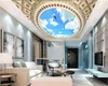 3d tapety salon piękne błękitne niebo biała chmura ptak HD druku jedwabiu ochrona środowiska zenith tapeta